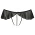 Cottelli - string perlé froufrouté ouvert (noir) - M