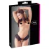Cottelli - string ouvert perlé avec volants - noir - L