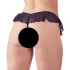 Cottelli - string ouvert perlé avec volants - noir - XL