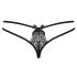 Obsessive Intensa - String en dentelle à doubles bretelles (noir)
