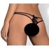 Obsessive Intensa - String en dentelle à doubles bretelles (noir)