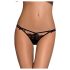 Obsessive Intensa - String en dentelle à doubles bretelles (noir)