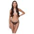 Cottelli - String luxe ouvert à anneaux (noir)