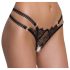 Cottelli - String luxe ouvert à anneaux (noir)