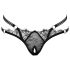 Cottelli - String luxe ouvert à anneaux (noir) - M/L