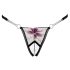 Cottelli - String luxe brodé lys (noir-blanc) - M/L