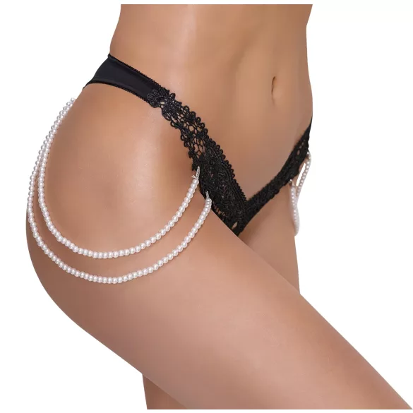 Cottelli - string perlé brodé de luxe (noir)