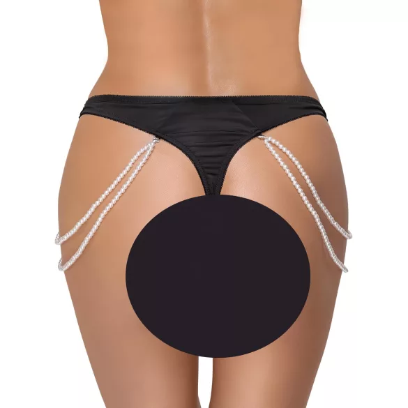 Cottelli - string perlé brodé de luxe (noir)
