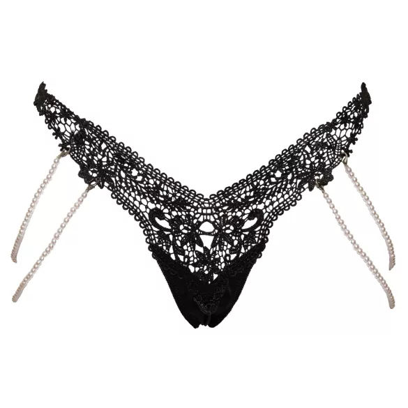 Cottelli - string perlé brodé de luxe (noir)