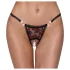 Cottelli - string perlé luxueux à motif rose - noir