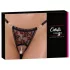 Cottelli - string perlé luxueux à motif rose - noir