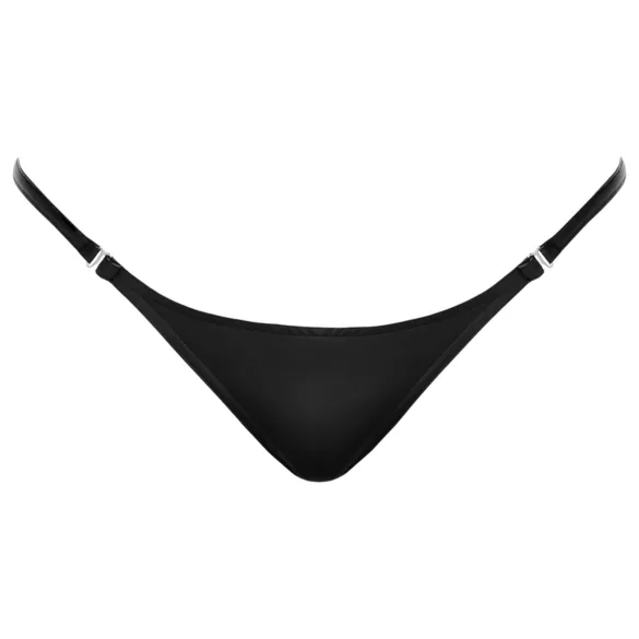 Noir - string femme effet brillant - noir