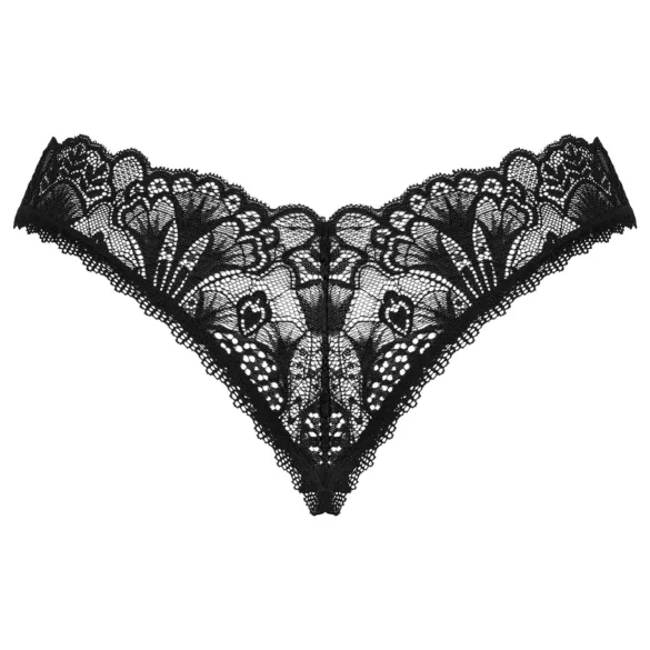 Obsessive - string ouvert dentelle - noir - M/L