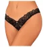 Obsessive - string ouvert dentelle - noir - XL/XXL