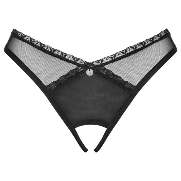 Obsessive - string ouvert - dentelle noire