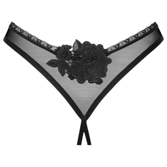 Obsessive - string ouvert - dentelle noire