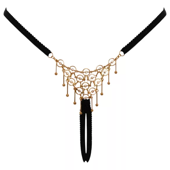 Cottelli - string ouvert avec ornement - dentelle noire - taille S-L