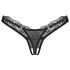 Obsessive - tanga transparent en dentelle (noir) - L/XL