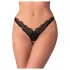 Obsessive - string femme transparent dentelle - noir - 2XL/3XL