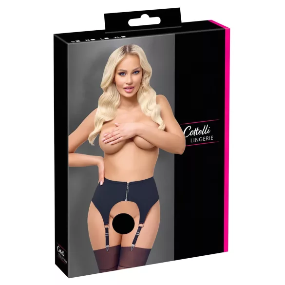 Cottelli - porte-jarretelles opaque - noir - L