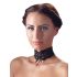 Cottelli - Large collier dentelle lacé (noir)