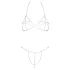 Cottelli - Bikini chaîne strass - argenté