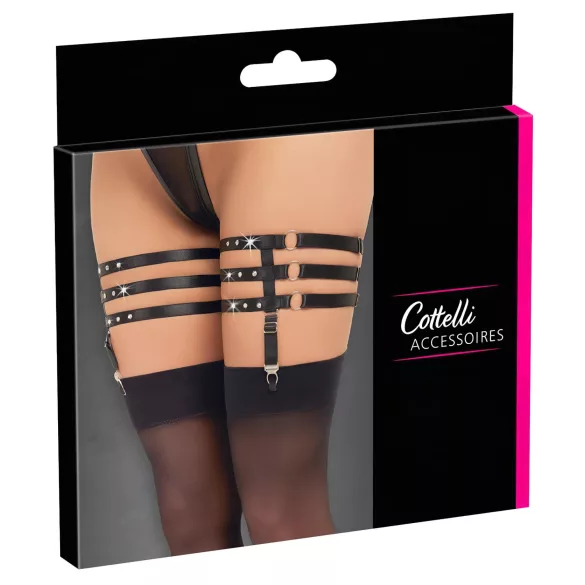 Cottelli - porte-jarretelles effet cuir - noir