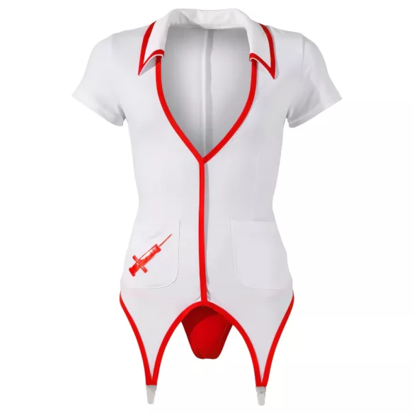 Cottelli - Déguisement infirmière avec porte-jarretelles - blanc