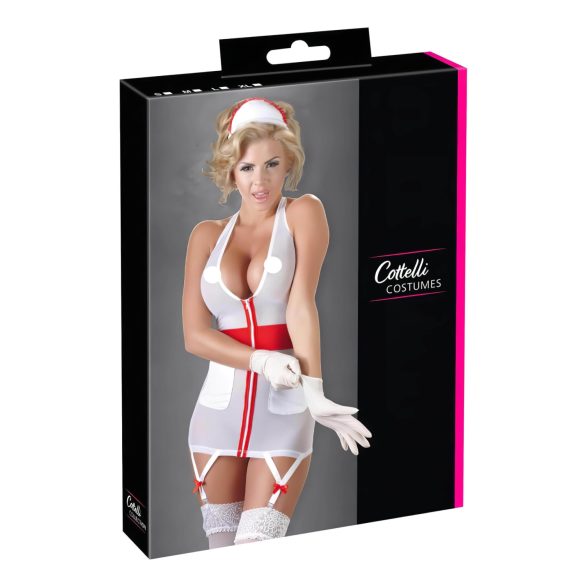 Cottelli - Robe infirmière sexy avec porte-jarretelles