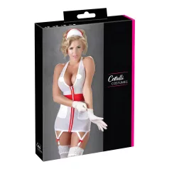   Cottelli - Costume infirmière sexy avec porte-jarretelles - blanc - L