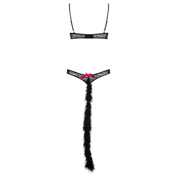 Obsessive - déguisement chat sexy femme - noir - ensemble complet