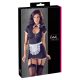 Cottelli - tenue soubrette jarretelles noir/blanc - L