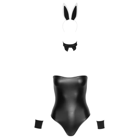 Cottelli Bunny - déguisement sexy lapine brillant - 5 pièces - XL