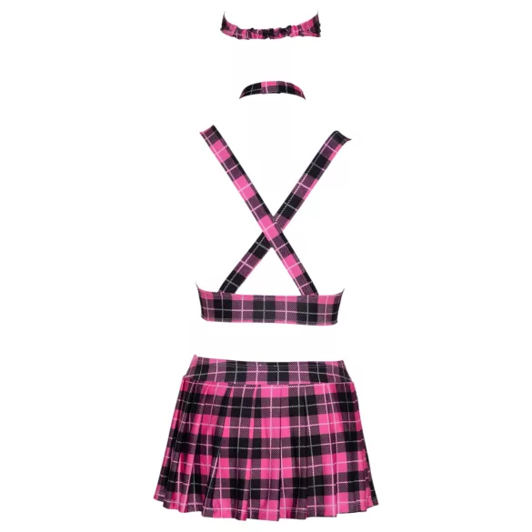 Cottelli - déguisement d’écolière sexy - motif à carreaux rose - set complet - L