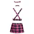 Cottelli - déguisement d’écolière sexy - motif à carreaux rose - set complet - XL