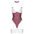 Ensemble Body à Carreaux Rouge - Cottelli