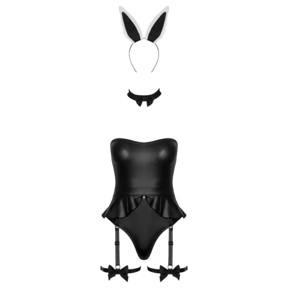 Cottelli - déguisement lapin sexy - 3 pièces - noir