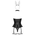 Cottelli - déguisement lapin sexy - 3 pièces - noir