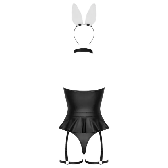 Cottelli - déguisement lapin sexy - 3 pièces - noir - L