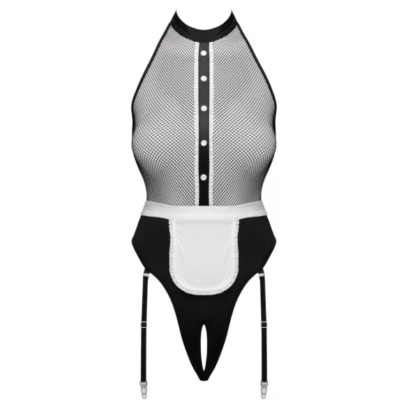 Cottelli - body de soubrette avec tablier (noir) - S