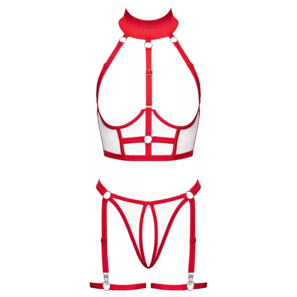 Cottelli - déguisement d’infirmière ouvert (blanc-rouge), set