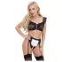 Cottelli - ensemble de costume de soubrette (noir et blanc) - L