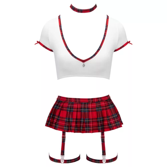 Cottelli - déguisement d’écolière (rouge et blanc) - XL