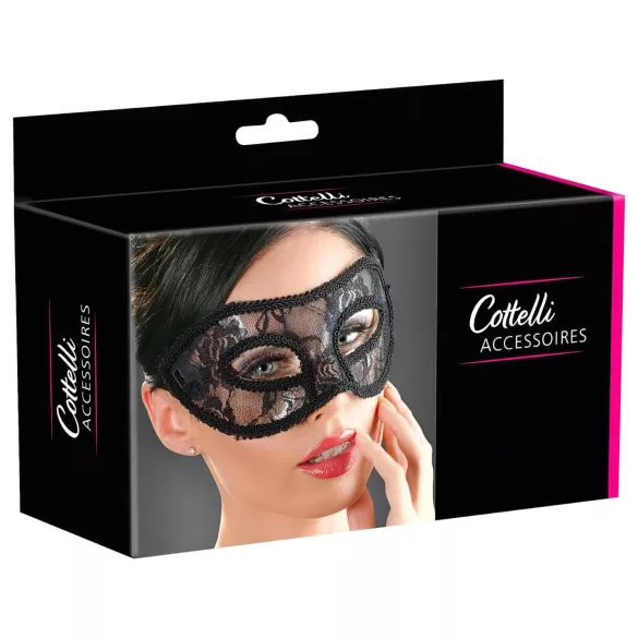 Cottelli - masque pour les yeux en dentelle préformé - noir