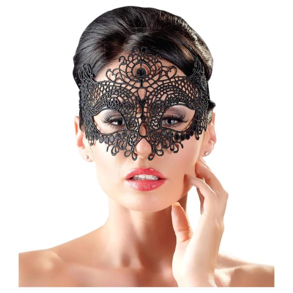 Cottelli - Masque effet dentelle brodé - noir