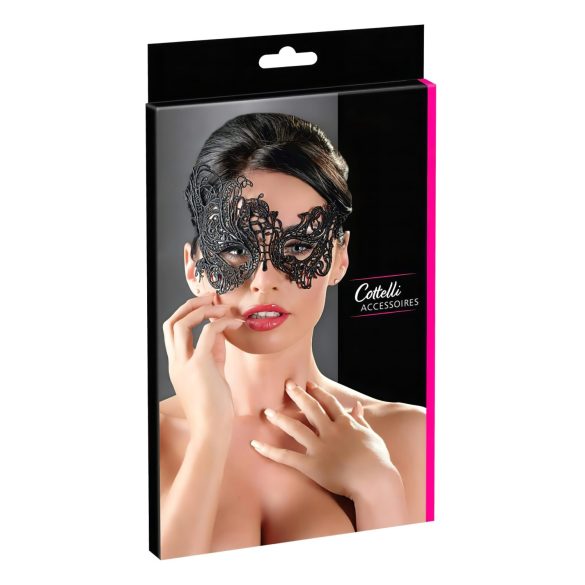 Cottelli - Masque noir asymétrique brodé