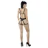 Cottelli - harnais de corps orné noir trio de lingerie (S-L)