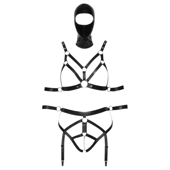 Bad Kitty - harnais corps et masque - noir