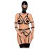 Bad Kitty - Ensemble harnais et masque (noir) - M
