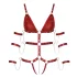 Bad Kitty - bodysuit bondage clouté (rouge) - L